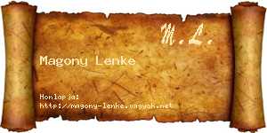 Magony Lenke névjegykártya